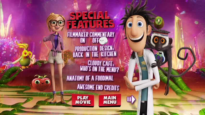 cloudy with a chance of meatballs dvd menu